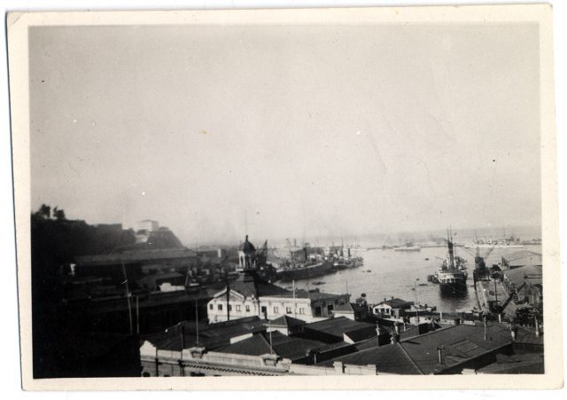Vista del puerto de Valparaíso