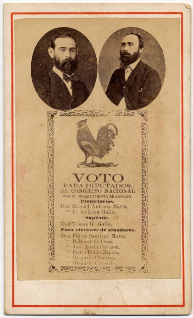 Propaganda política para Manuel Antonio Matta y Pedro León Gallo
