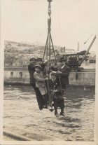 Retrato de grupo en el puerto