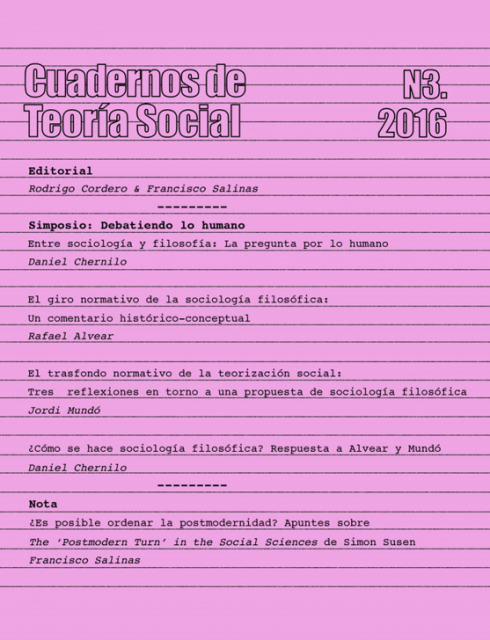 Cuaderno de Teoría Social N°3: Debatiendo lo humano