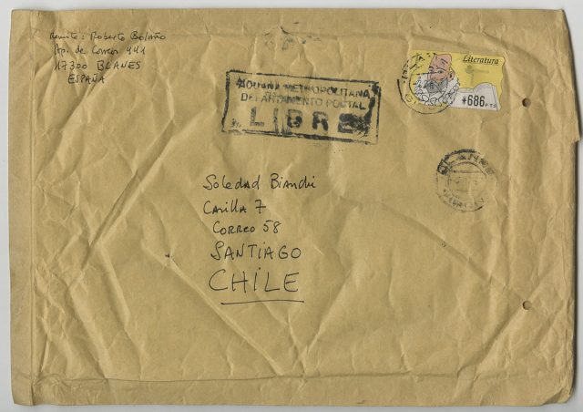 Sobre sin carta de Roberto Bolaño a Soledad Bianchi