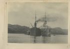 Buques de la Armada explorando los canales patagónicos.