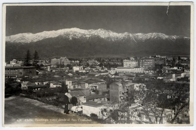 Chile, Santiago visto desde el San Cristóbal