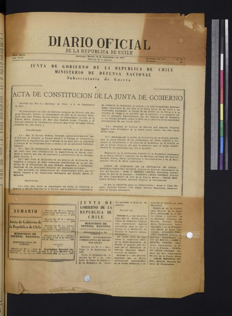 Diario Oficial de la Republica de Chile